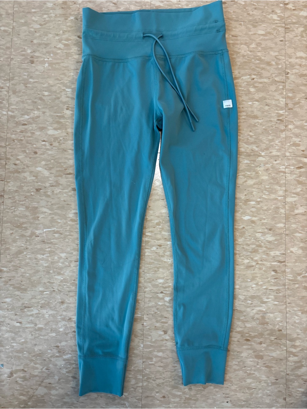Vuori Women’s Teal Drawstring Leggings Size Small